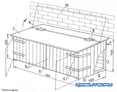 Гараж для мотоцикла