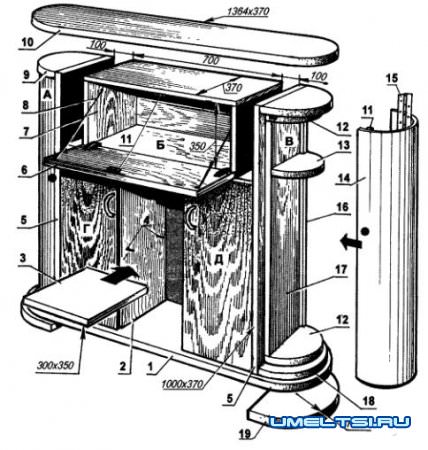 Мастерим тумбочку-бар