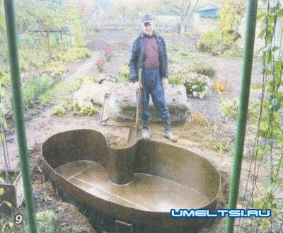 Декоративный бассейн(водоем) на даче отчет мастера