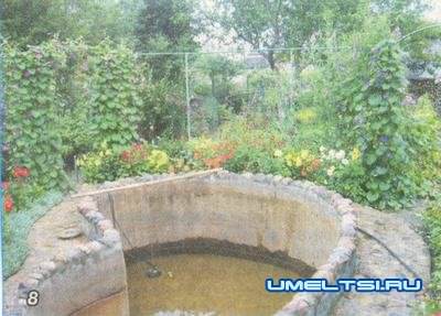 Декоративный бассейн(водоем) на даче отчет мастера