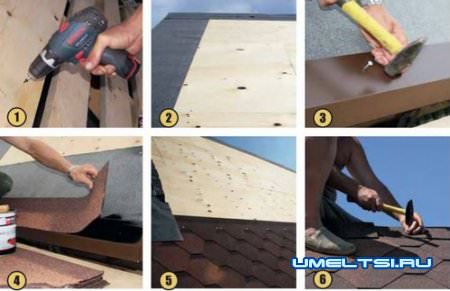 Мягкая черепица   -технология укладки