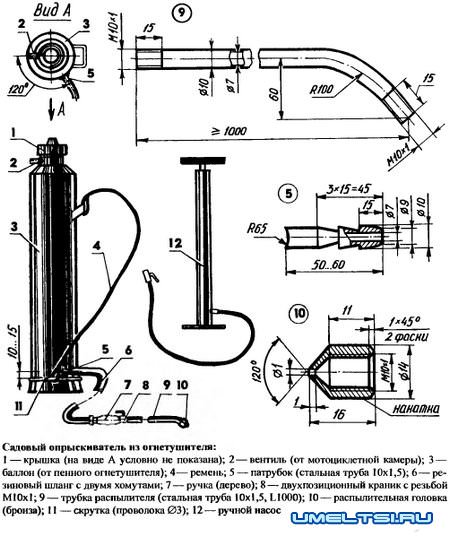 Опрыскиватель садовый делаем сами