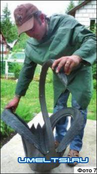 Как сделать лебедя из покрышки