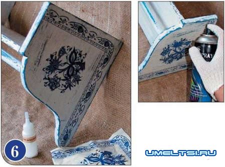 Украшаем гжельскою росписью полку Украшаем гжельскою росписью полку