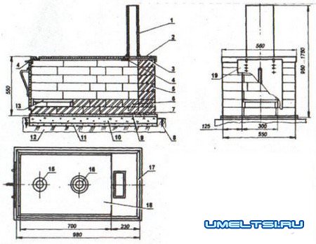 Летняя печь своими руками