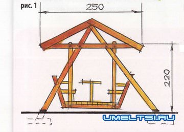 Качели для дачи своими руками