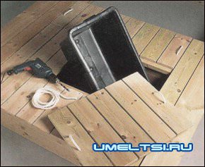 Песочница своими руками с крышкой и резервуаром для воды