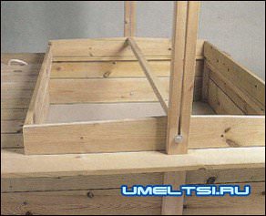 Песочница своими руками с крышкой и резервуаром для воды