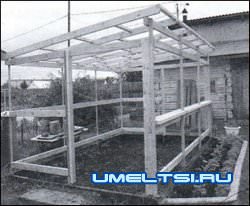 Садовая терраса-пергола