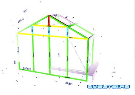 Теплица всесезонная со стальным каркасом
