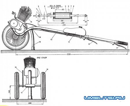 Двухколёсный тяни-толкай