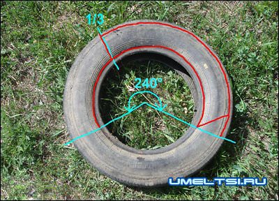 Попугай из покрышки