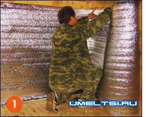 утепление стен парилки