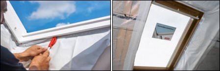 Монтаж пароизоляционного фартука