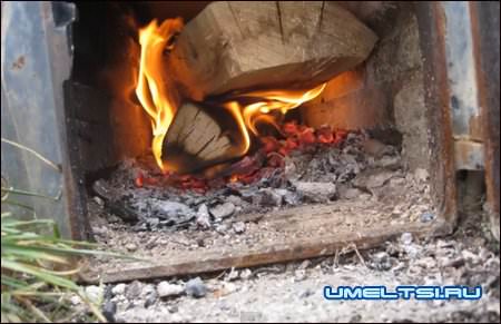 коптильня холодного копчения в действии