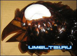 Обклеиваем перьями 2,3 и 4 ряд