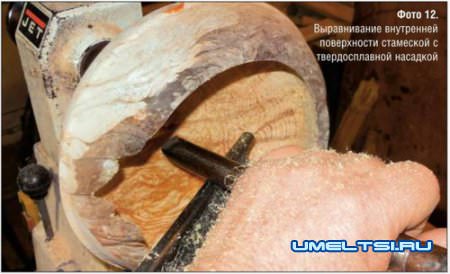 Точение тарелки из соснового сувеля