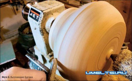 воспользовавшись глубокожелобчатой стамеской