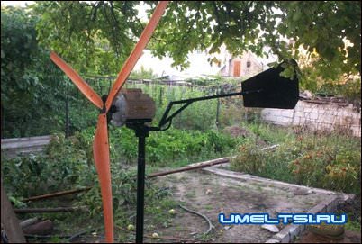 Ветрогенератор из асинхронного двигателя винт