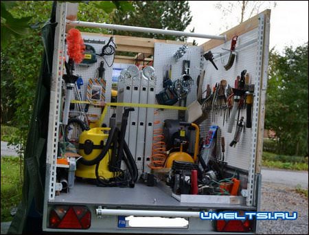 инструмент в прицепе