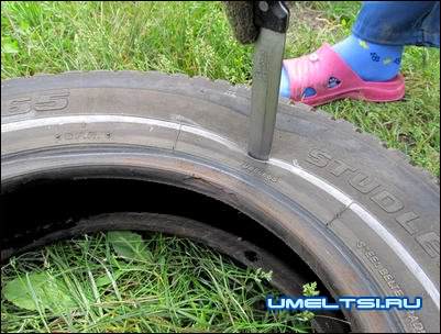 клумба из покришки