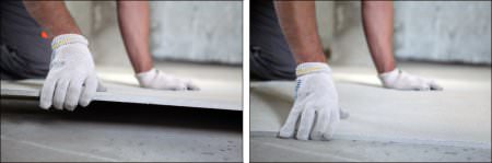 надламываем лист ГВЛ