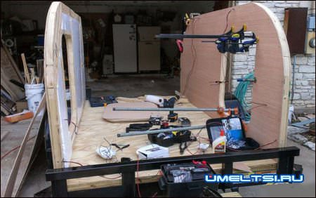 Облицовываем изнутри ламинированной фанерой