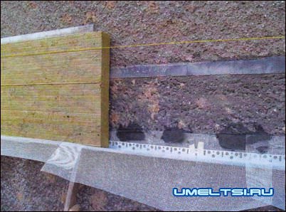 установка над цоколем стартовой планки