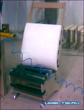 кресло обклейка поролоном