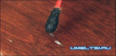 небольшое повреждение исправит капля морилки