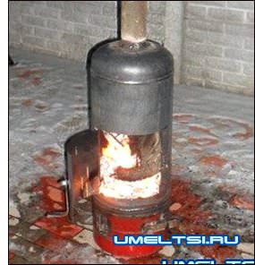буржуйка из газового баллона буржуйка из газового баллона