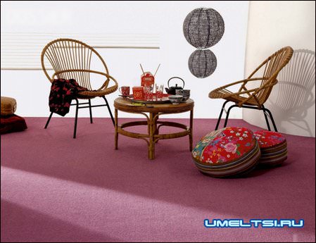 ход работ по укладке ковролина