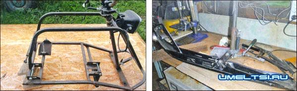 Компактный самодельный снегоход