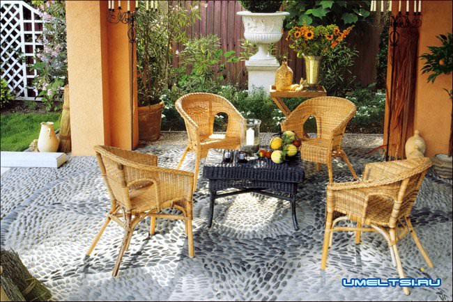 Технология укладки камня на террасе Технология укладки камня на террасе