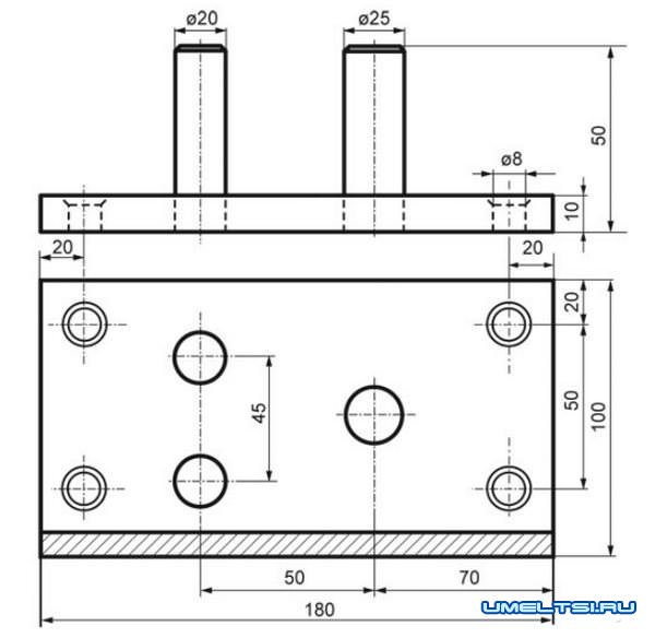 приспособление для гибки чертеж