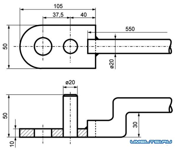 приспособление для гибки труб и проволоки чертеж