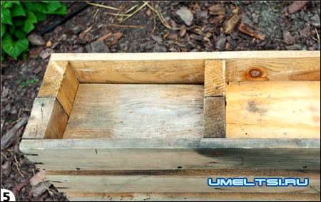 Ход работ по изготовлению цветочника