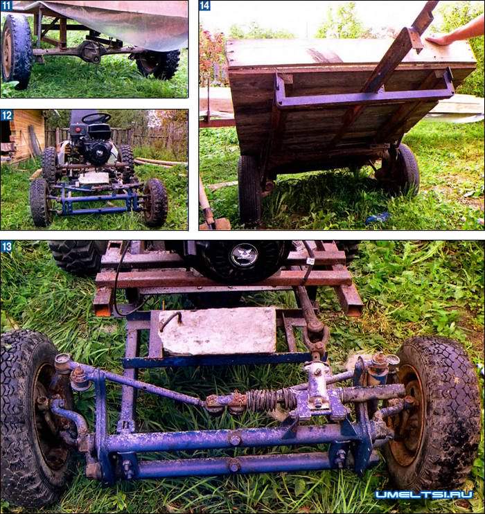 самодельный колесный трактор -агрегаты