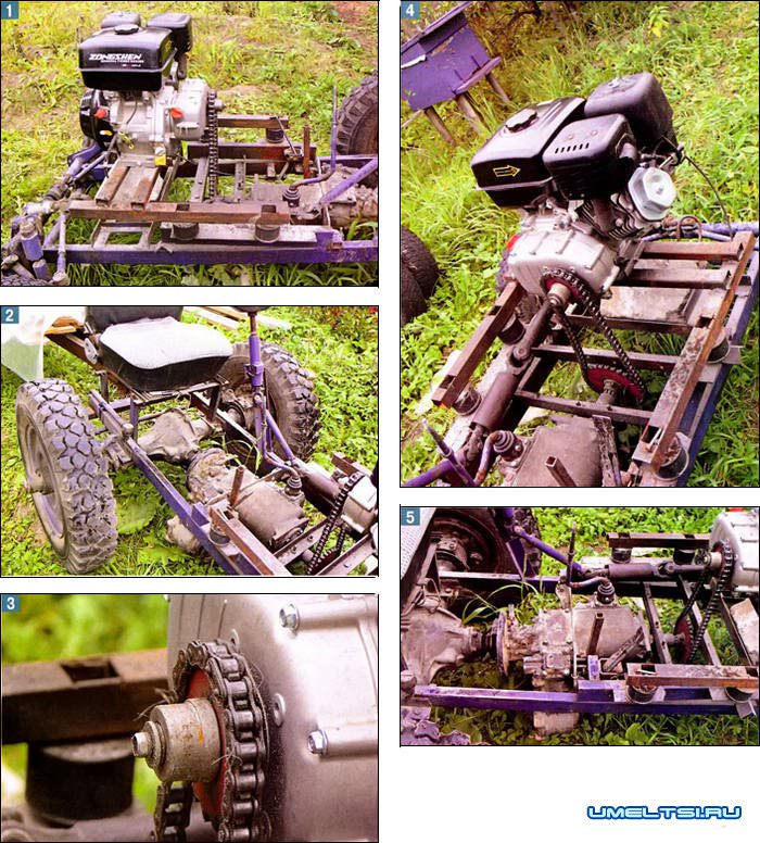 самодельный колесный трактор -агрегаты