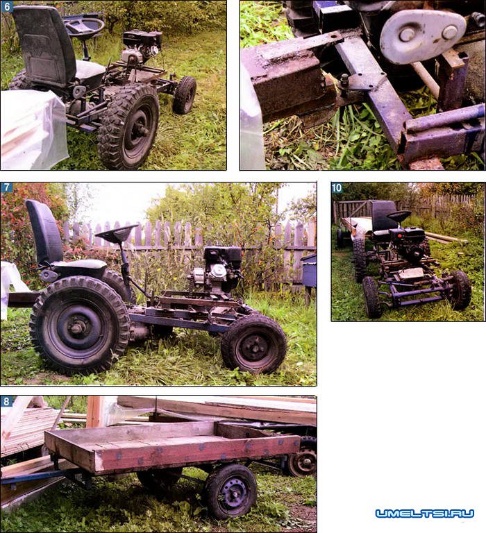 самодельный колесный трактор -агрегаты