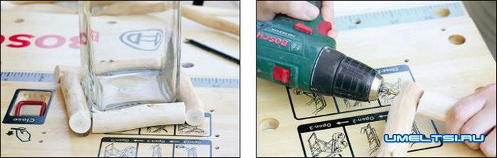 Садовый фонарь из веток своими руками