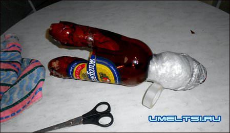 Гном из пластиковых бутылок своими руками