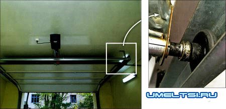 При подъёме/опускании полотен по направляющим катятся ролики, смонтированные на торцах секций.
