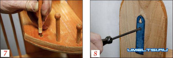 угловая полочка ход работ