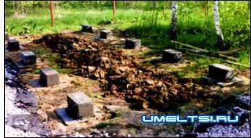 Фундамент под небольшие постройки