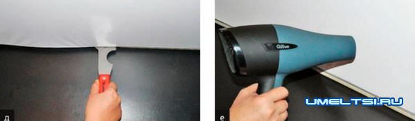 Ремонт натяжных потолков