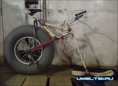 снегоход из велосипеда