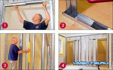 Ход работ по монтажу двери