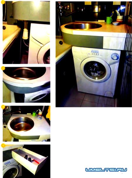 Раковина над стиральной машиной