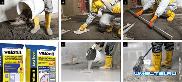 Черновая бетонная стяжка пола Черновая бетонная стяжка пола